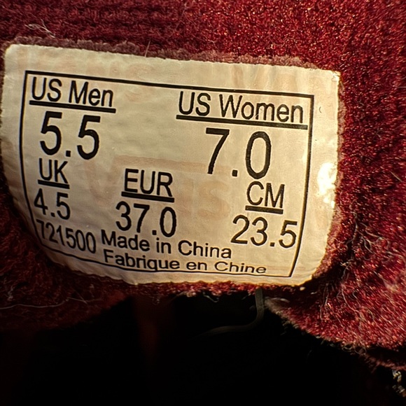 Vans Maroon High-Top Sneakers - Picture 2 of 11